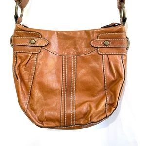 Fossil Carmel Leather Crossbody